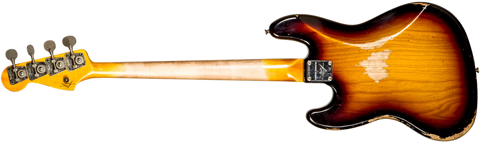 Fender Custom Shop Jazz Bass Custom Rw #cz575919 - Heavy Relic 3-color Sunburst - Basse Électrique Solid Body - Variation 2