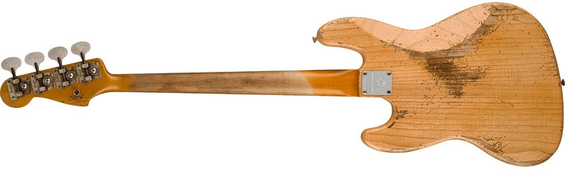 Fender Custom Shop Jazz Bass Custom Rw - Heavy Relic Aged Natural - Basse Électrique Solid Body - Variation 1