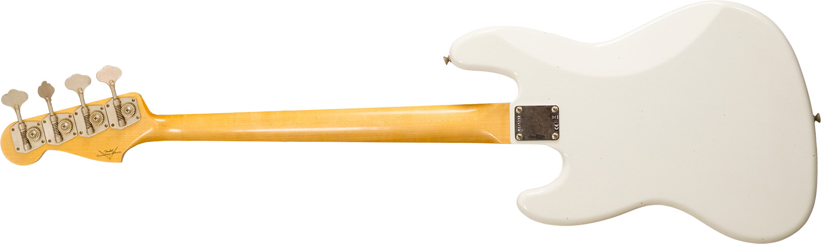 Fender Custom Shop Jazzbass 1964 Rw #r145112 - Journeyman Relic Olympic White - Basse Électrique Solid Body - Variation 1