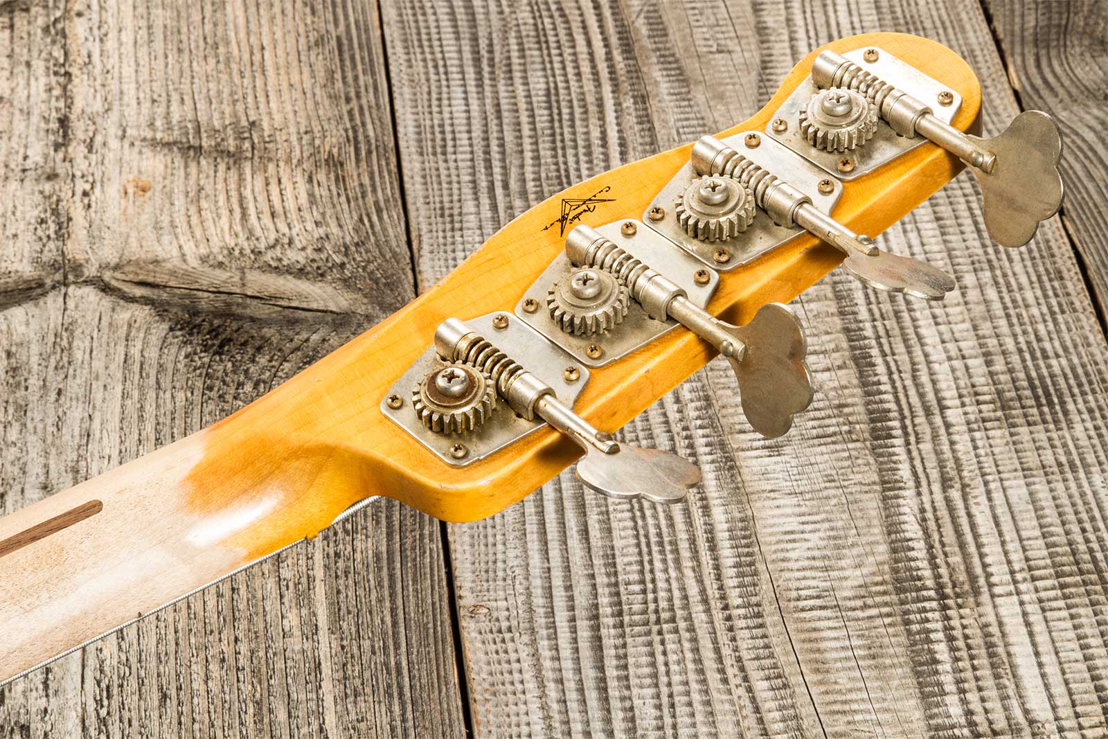 Fender Custom Shop Precision Bass 1955 Mn #r133839 - Heavy Relic 2-color Sunburst - Basse Électrique Solid Body - Variation 9