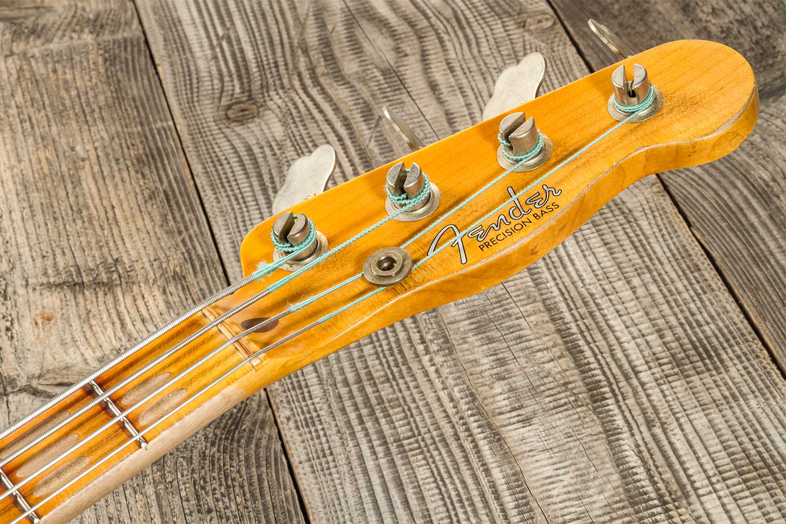 Fender Custom Shop Precision Bass 1955 Mn #r133839 - Heavy Relic 2-color Sunburst - Basse Électrique Solid Body - Variation 8