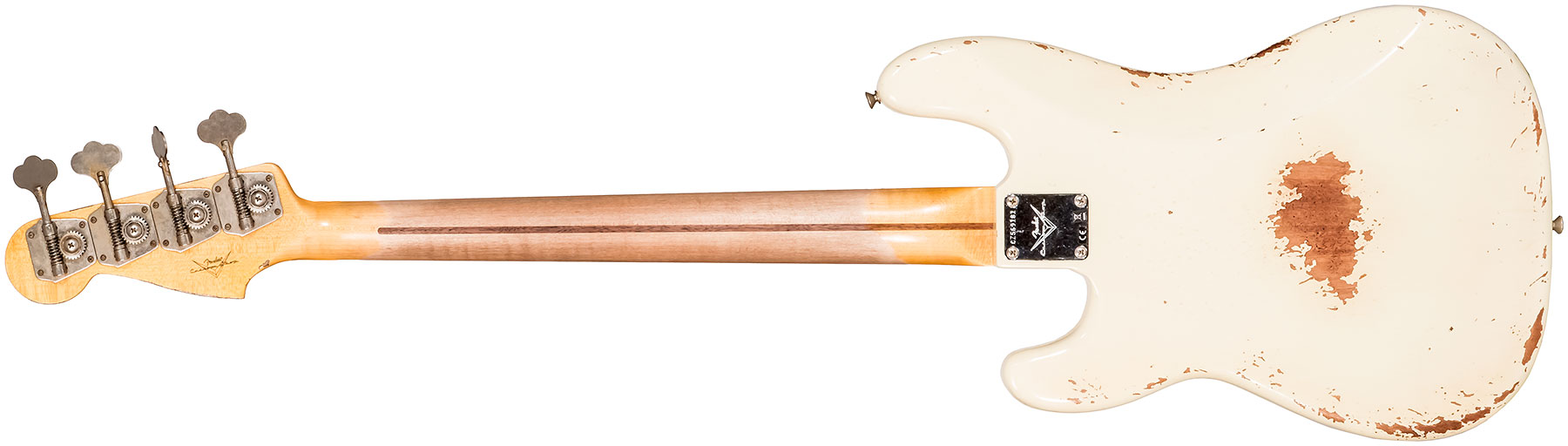Fender Custom Shop Precision Bass 1958 Mn #cz569181 - Heavy Relic Vintage White - Basse Électrique Solid Body - Variation 1