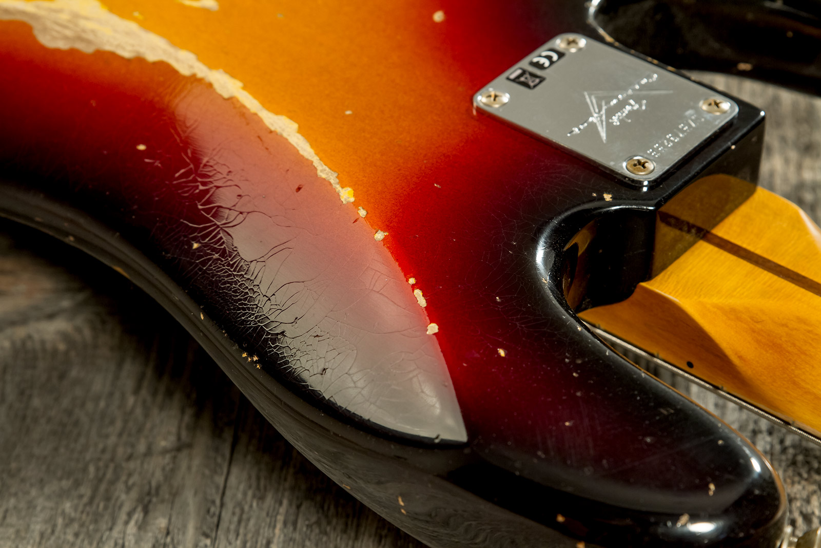 Fender Custom Shop Precision Bass 1958 Mn #cz573256 - Heavy Relic 3-color Sunburst - Basse Électrique Solid Body - Variation 8