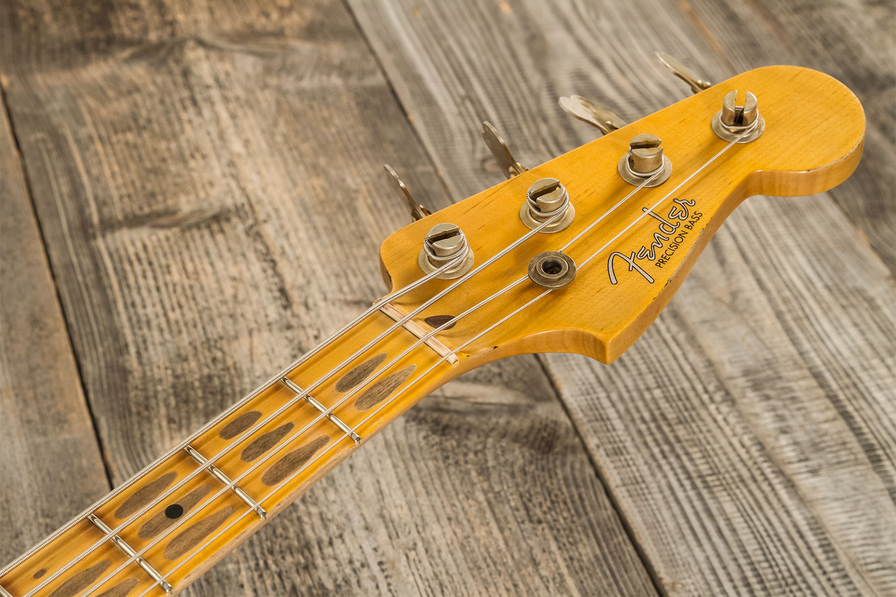 Fender Custom Shop Precision Bass 1958 Mn #cz578480 - Relic Aged Desert Sand - Basse Électrique Solid Body - Variation 11
