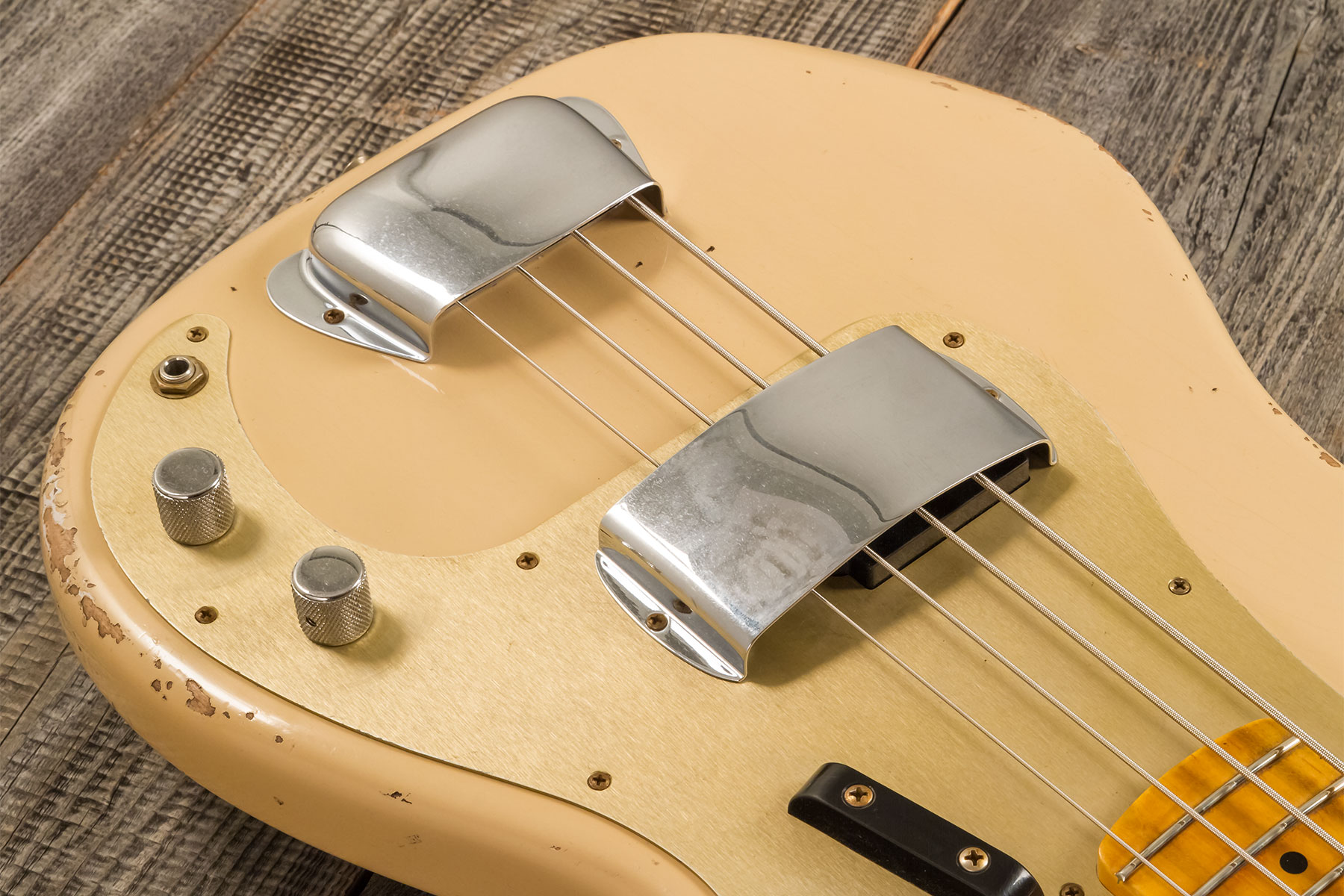 Fender Custom Shop Precision Bass 1958 Mn #cz578480 - Relic Aged Desert Sand - Basse Électrique Solid Body - Variation 3