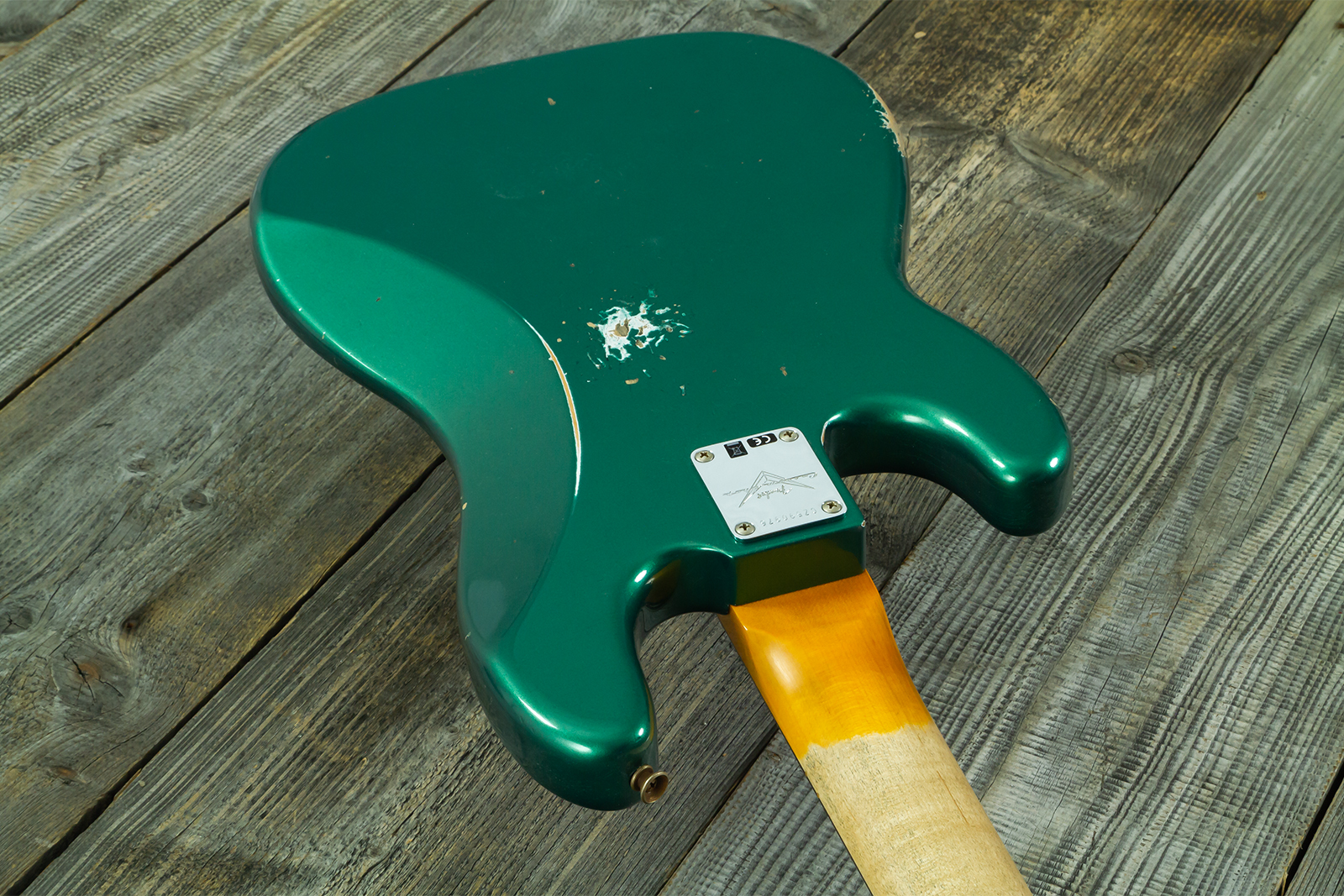 Fender Custom Shop Precision Bass 1960 Rw #cz590976 - Relic British Racing Green - Basse Électrique Solid Body - Variation 9