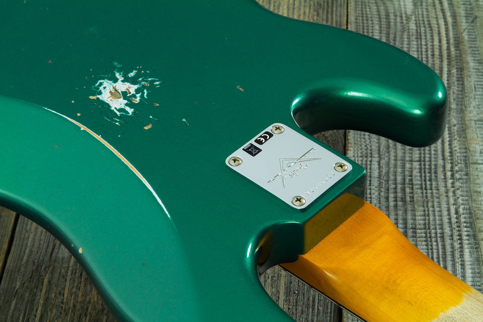 Fender Custom Shop Precision Bass 1960 Rw #cz590976 - Relic British Racing Green - Basse Électrique Solid Body - Variation 10