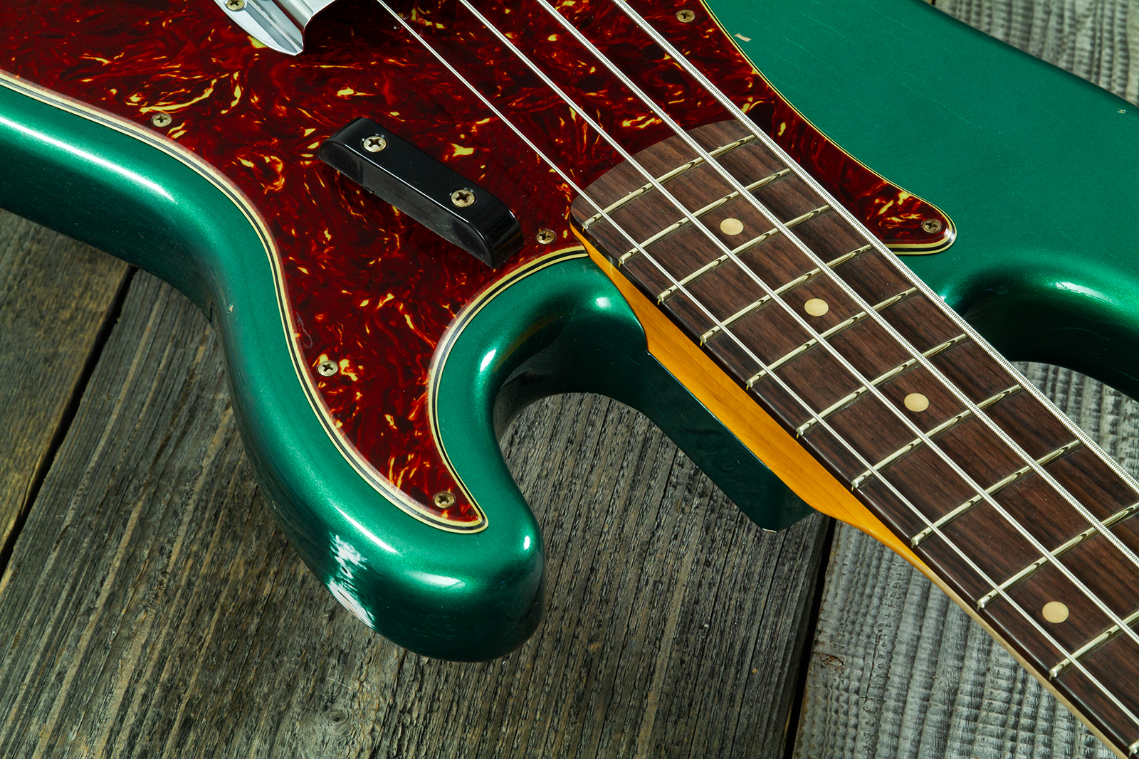 Fender Custom Shop Precision Bass 1960 Rw #cz590976 - Relic British Racing Green - Basse Électrique Solid Body - Variation 5