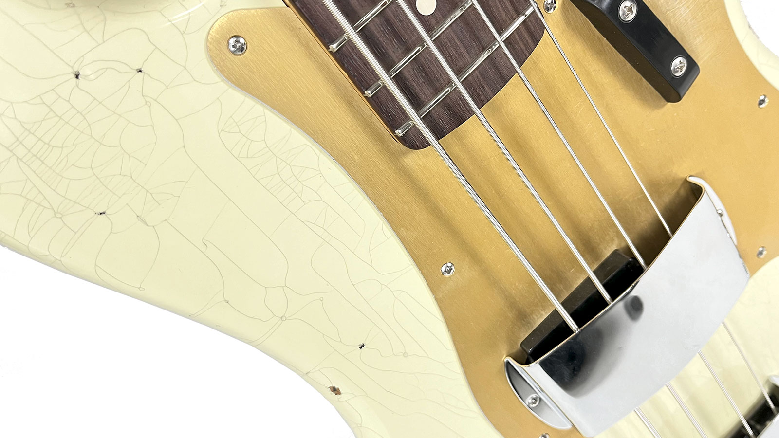 Fender Custom Shop Precision Bass 1960 Rw #r130966 - Closet Classic Vintage White - Basse Électrique Solid Body - Variation 2