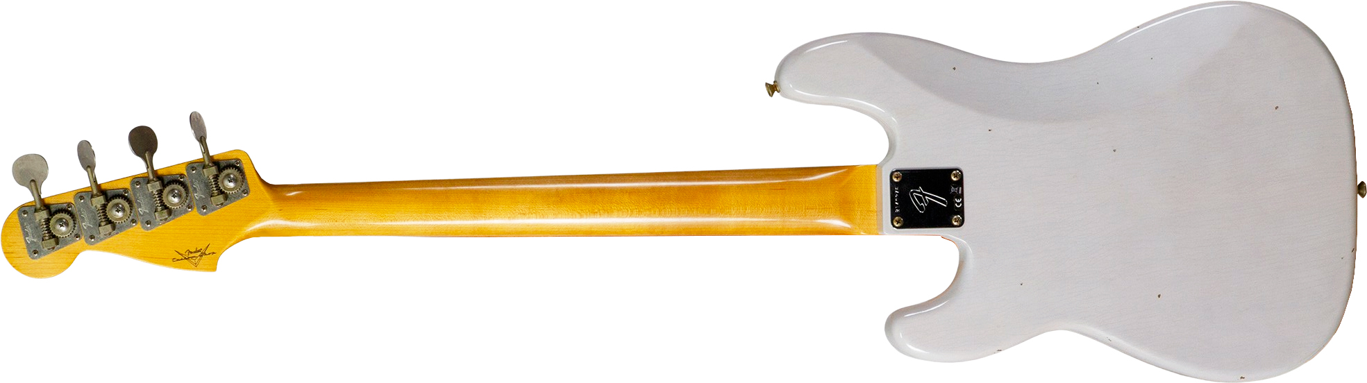 Fender Custom Shop Precision Bass 1960 Rw #r140276 - Journeyman Relic White Blonde - Basse Électrique Solid Body - Variation 1