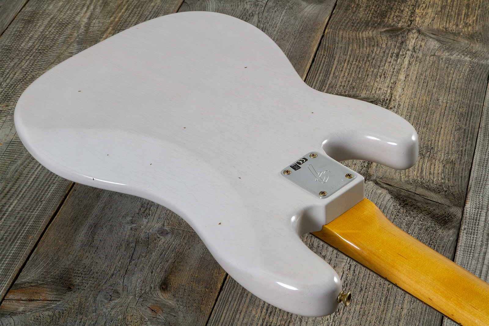 Fender Custom Shop Precision Bass 1960 Rw #r140276 - Journeyman Relic White Blonde - Basse Électrique Solid Body - Variation 7