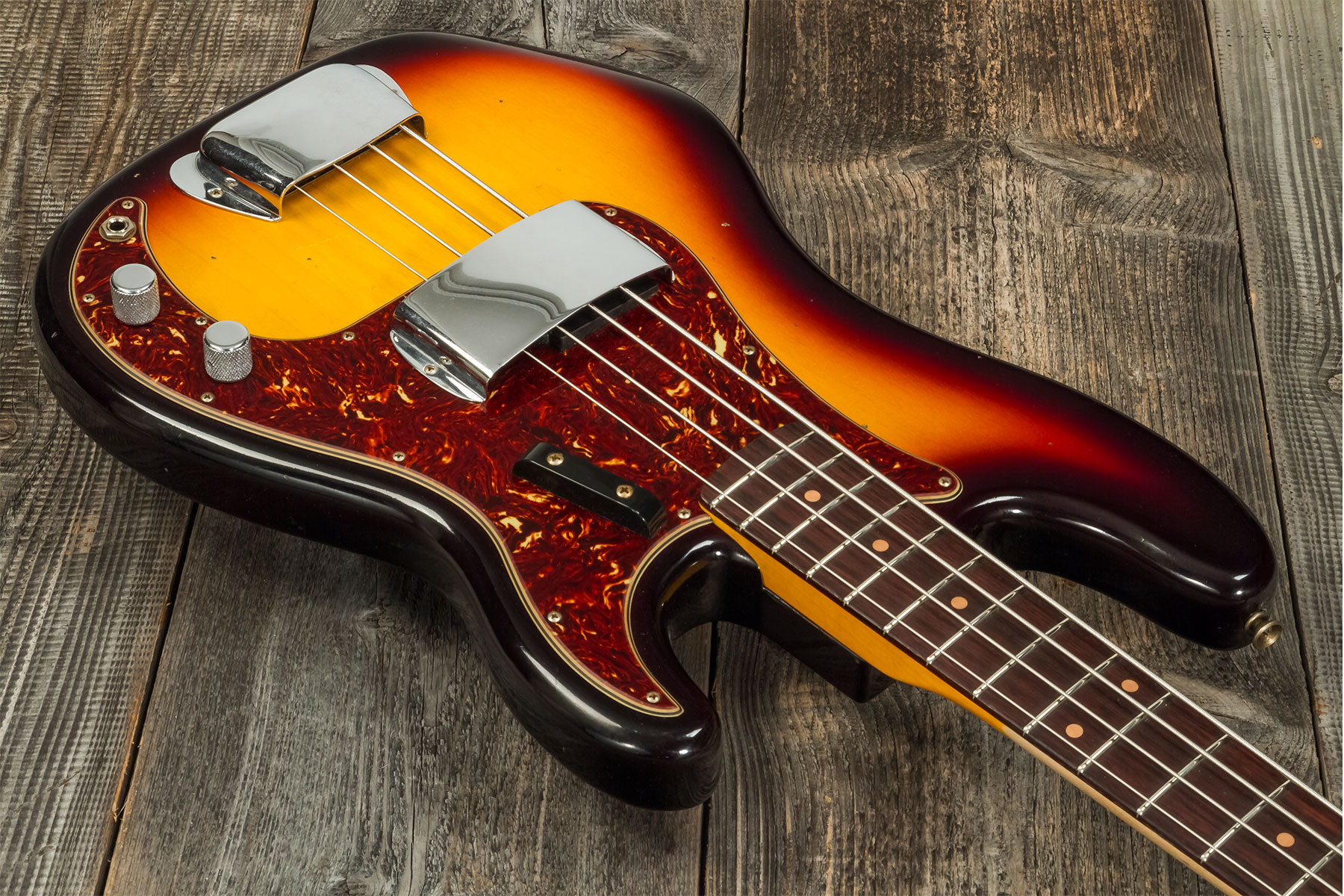 Fender Custom Shop Precision Bass 1963 Rw #cz56919 - Journeyman Relic 3-color Sunburst - Basse Électrique Solid Body - Variation 2