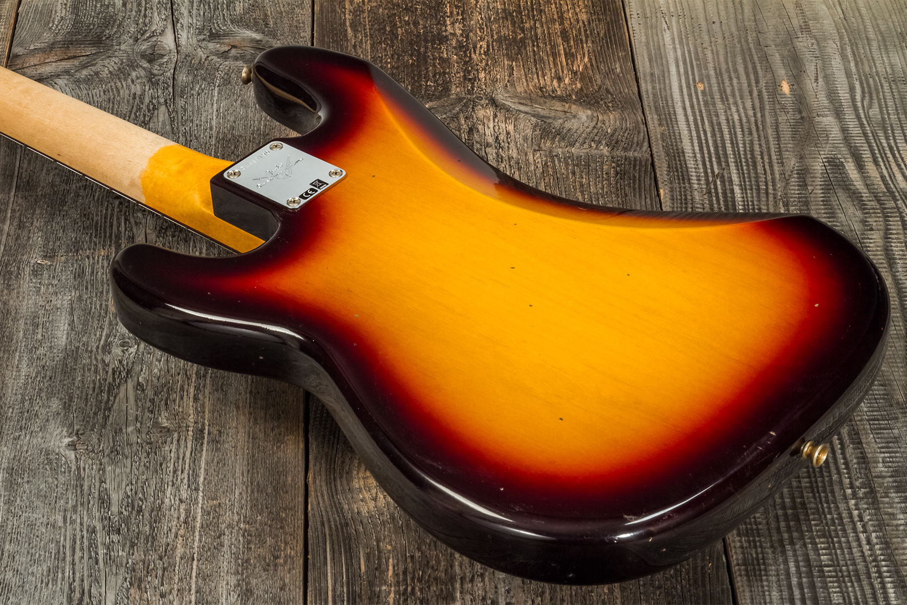 Fender Custom Shop Precision Bass 1963 Rw #cz56919 - Journeyman Relic 3-color Sunburst - Basse Électrique Solid Body - Variation 6