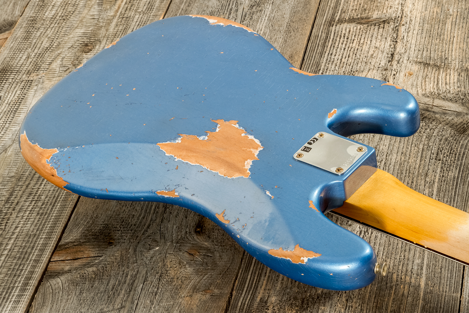 Fender Custom Shop Precision Bass 1964 Rw #r135935 - Heavy Relic Lake Placid Blue - Basse Électrique Solid Body - Variation 5