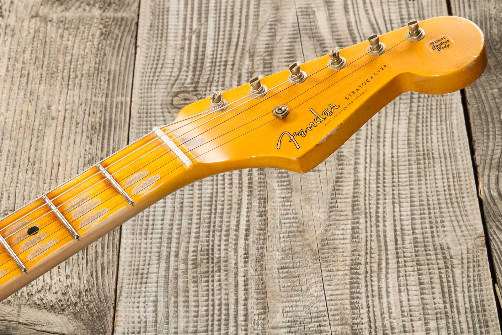 Fender Custom Shop Strat 1954 70th Anniv. 3s Trem Mn #xn4158 - Relic Wide-fade 2-color Sunburst - Guitare Électrique Forme Str - Variation 9