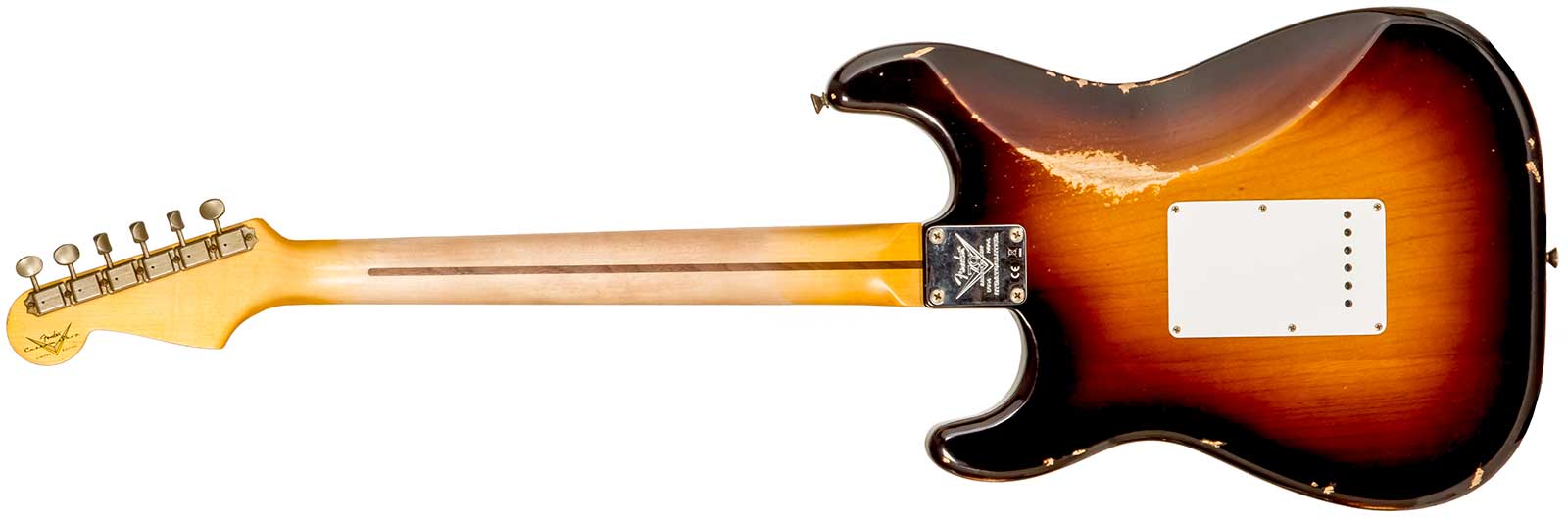 Fender Custom Shop Strat 1954 70th Anniv. 3s Trem Mn #xn4158 - Relic Wide-fade 2-color Sunburst - Guitare Électrique Forme Str - Variation 1