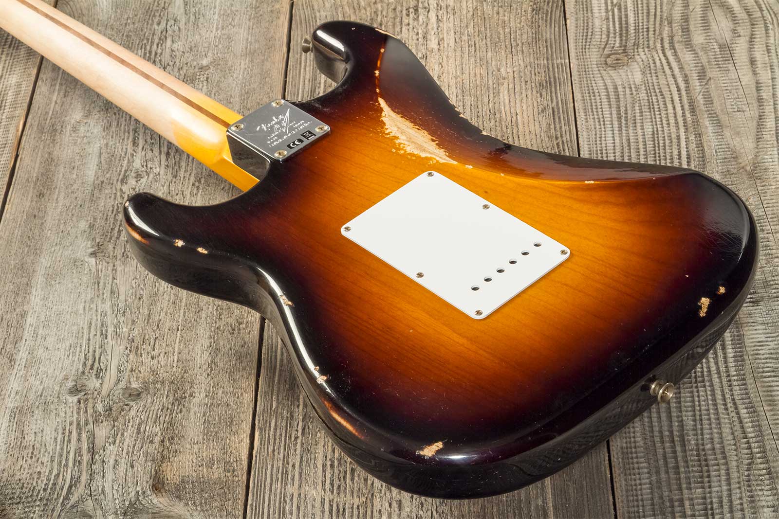 Fender Custom Shop Strat 1954 70th Anniv. 3s Trem Mn #xn4158 - Relic Wide-fade 2-color Sunburst - Guitare Électrique Forme Str - Variation 6