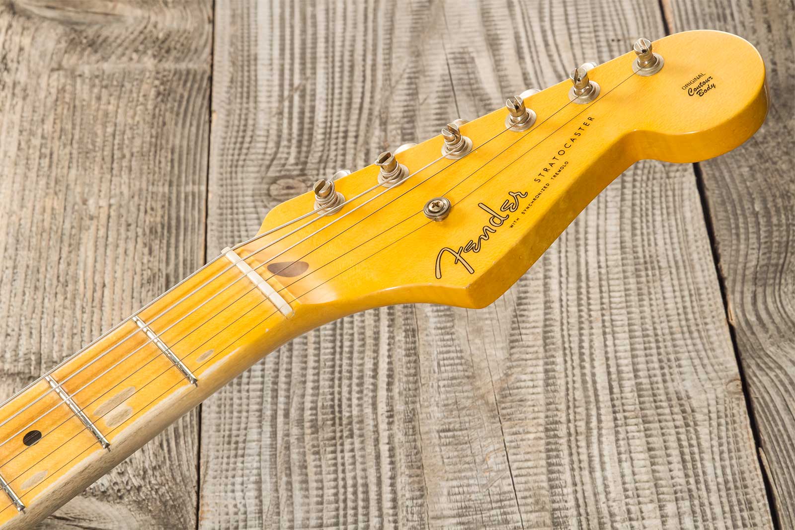 Fender Custom Shop Strat 1954 70th Anniv. 3s Trem Mn #xn4193 - Journeyman Relic Wide-fade 2-color Sunburst - Guitare Électrique Forme Str - Variation 