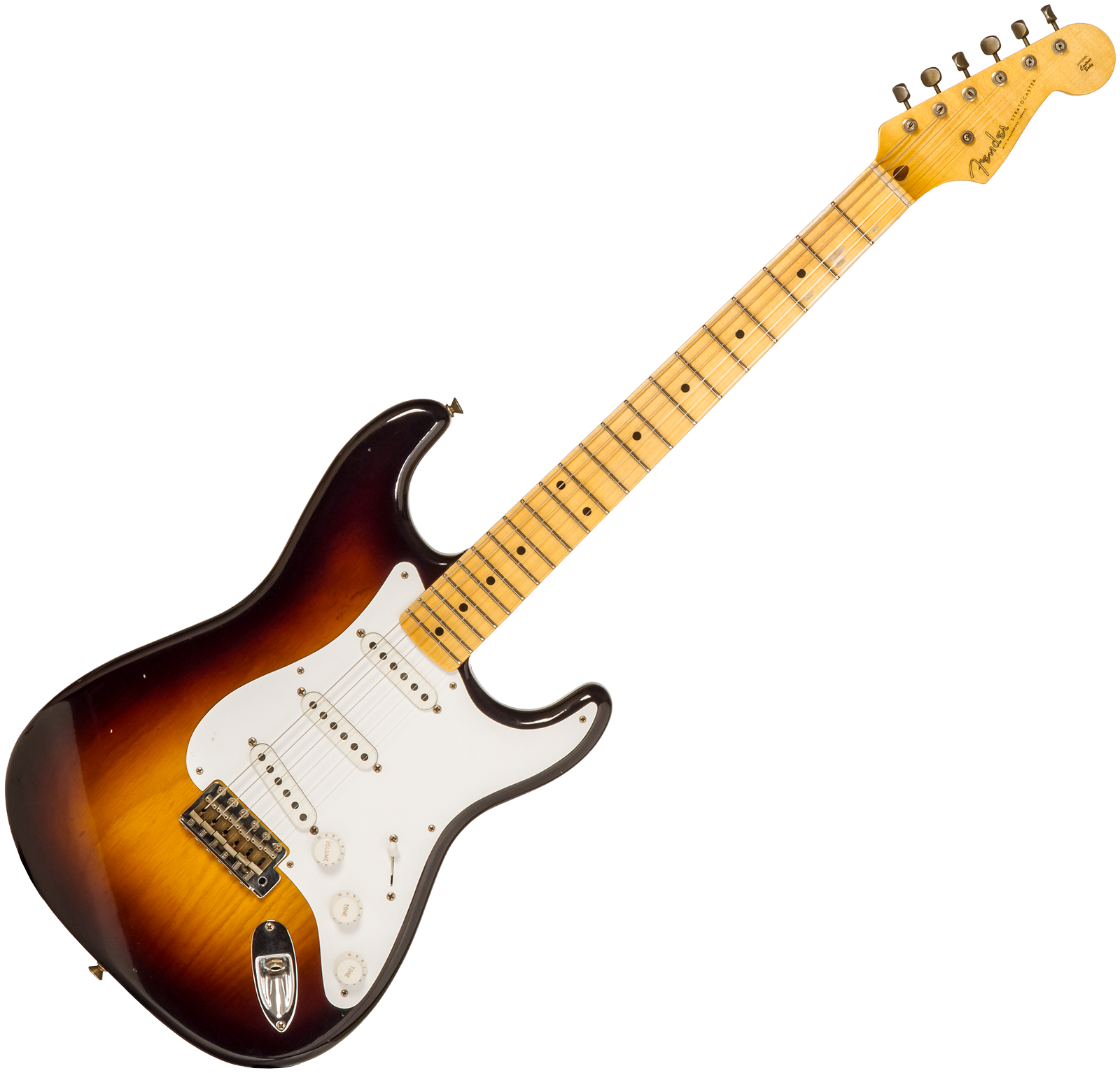 Fender Custom Shop Strat 1954 70th Anniv. 3s Trem Mn #xn4193 - Journeyman Relic Wide-fade 2-color Sunburst - Guitare Électrique Forme Str - Variation 