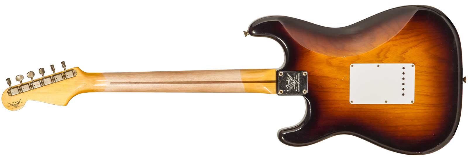 Fender Custom Shop Strat 1954 70th Anniv. 3s Trem Mn #xn4199 - Journeyman Relic Wide-fade 2-color Sunburst - Guitare Électrique Forme Str - Variation 