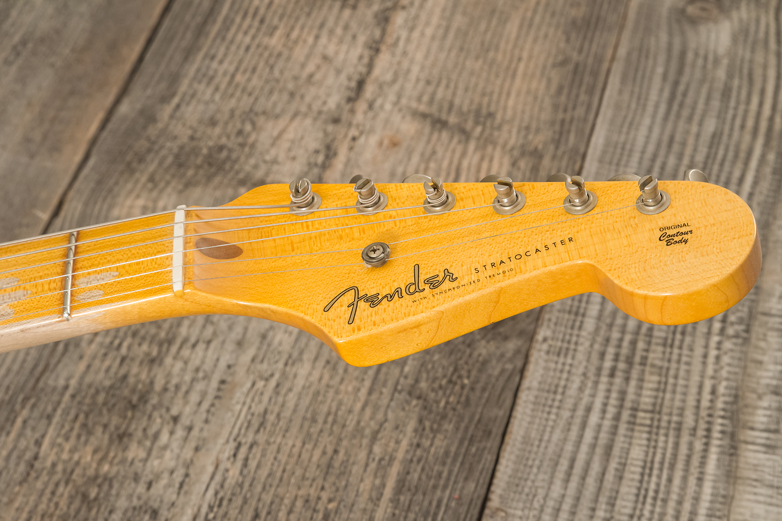 Fender Custom Shop Strat 1954 70th Anniv. 3s Trem Mn #xn4241 - Journeyman Relic Wide-fade 2-color Sunburst - Guitare Électrique Forme Str - Variation 