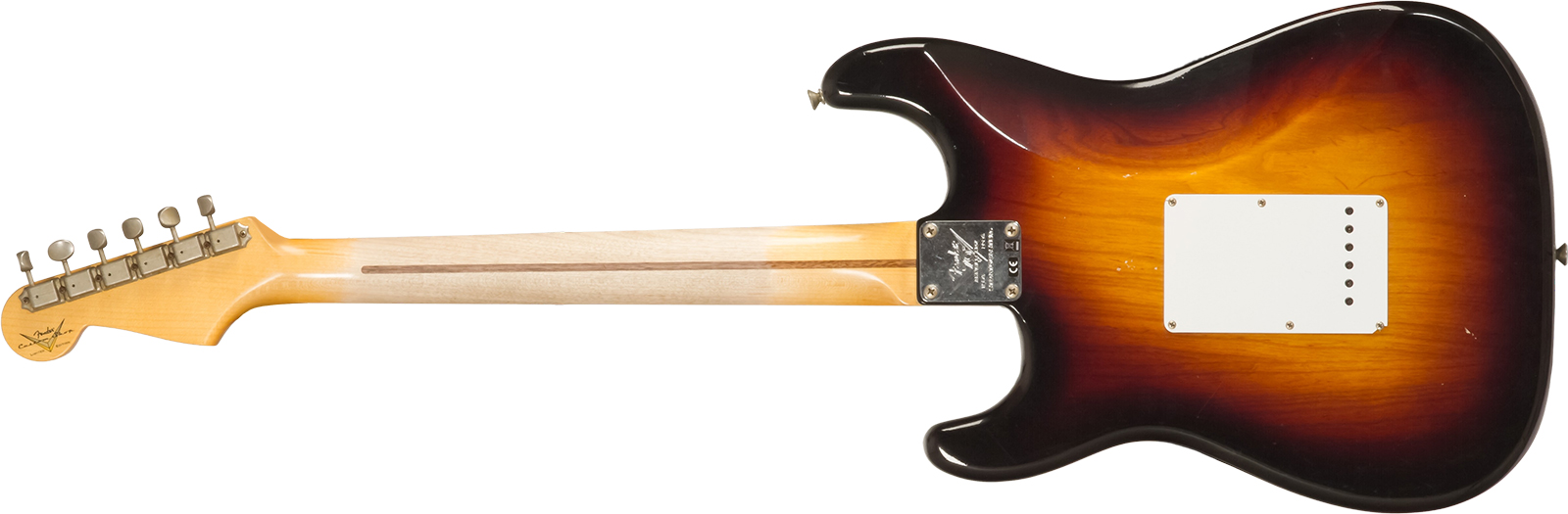 Fender Custom Shop Strat 1954 70th Anniv. 3s Trem Mn #xn4241 - Journeyman Relic Wide-fade 2-color Sunburst - Guitare Électrique Forme Str - Variation 