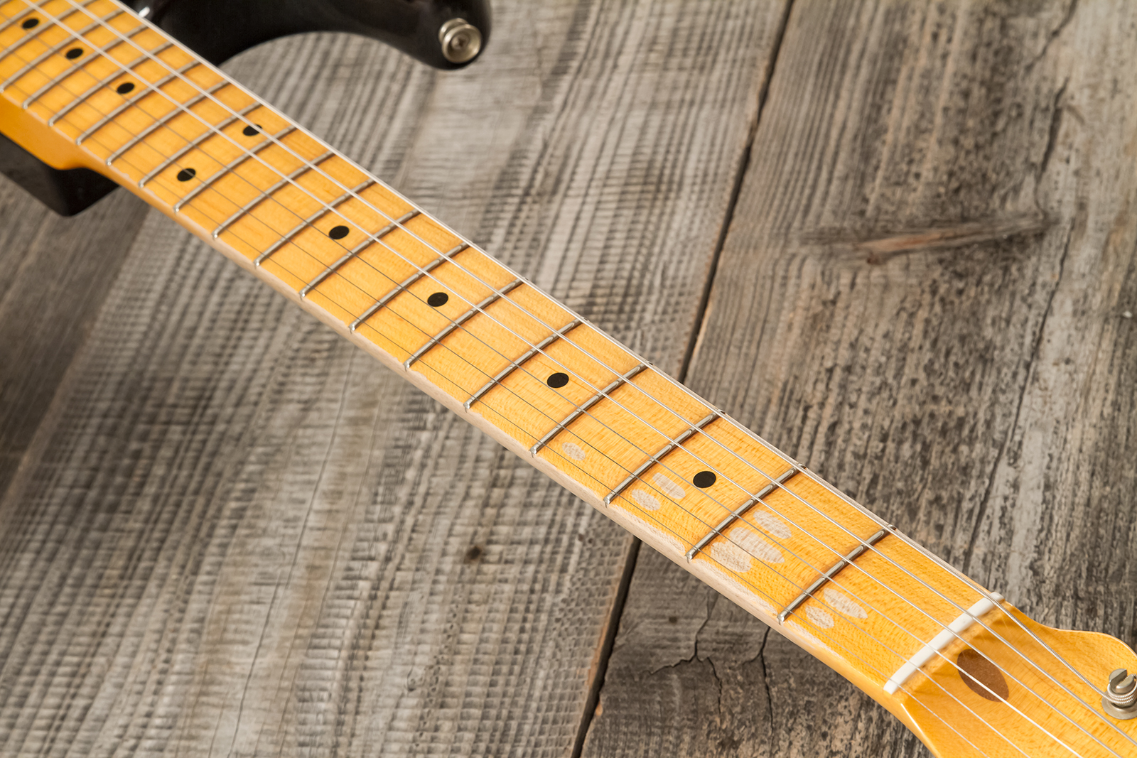 Fender Custom Shop Strat 1954 70th Anniv. 3s Trem Mn #xn4241 - Journeyman Relic Wide-fade 2-color Sunburst - Guitare Électrique Forme Str - Variation 