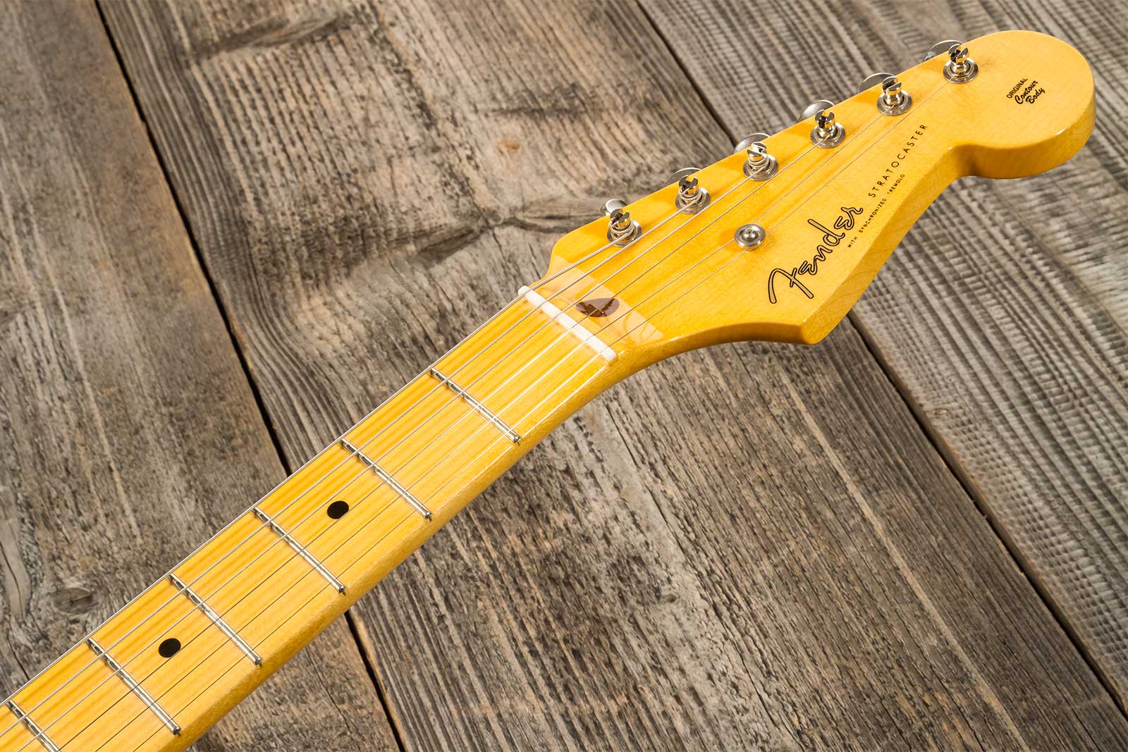 Fender Custom Shop Strat 1954 70th Anniv. 3s Trem Mn #xn4597 - Time Capsule Wide Fade 2-color Sunburst - Guitare Électrique Forme Str - Variation 7