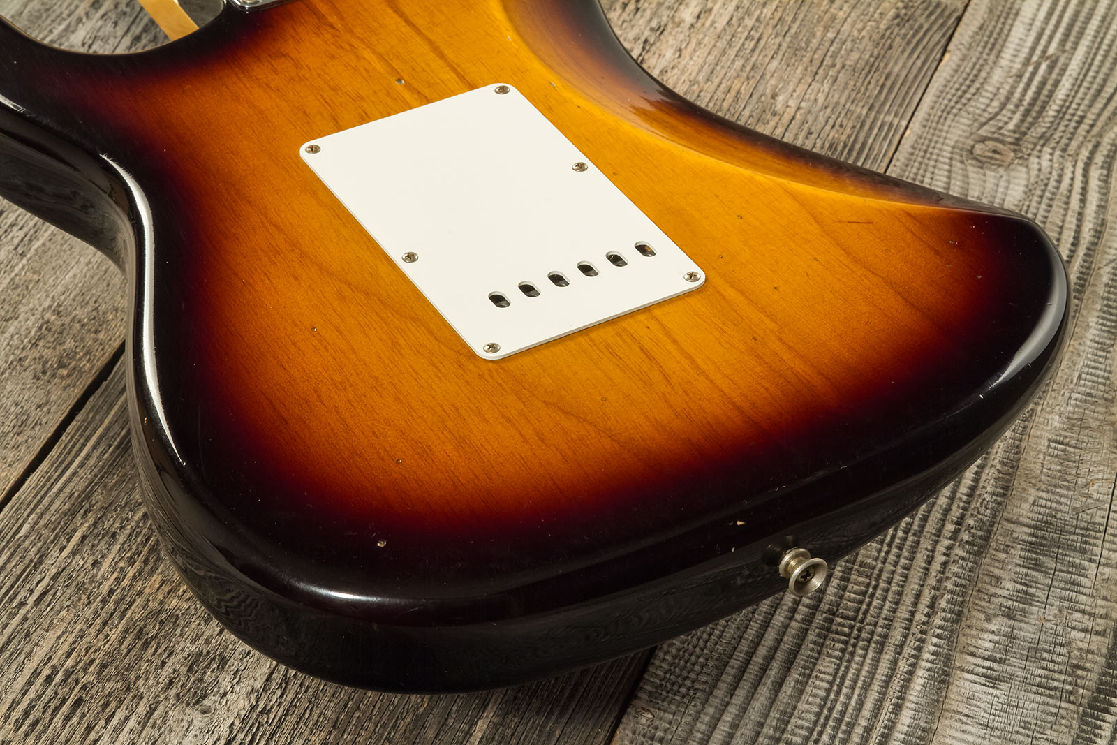 Fender Custom Shop Strat 1955 3s Trem Mn #r130058 - Journeyman Relic 2-color Sunburst - Guitare Électrique Forme Str - Variation 7