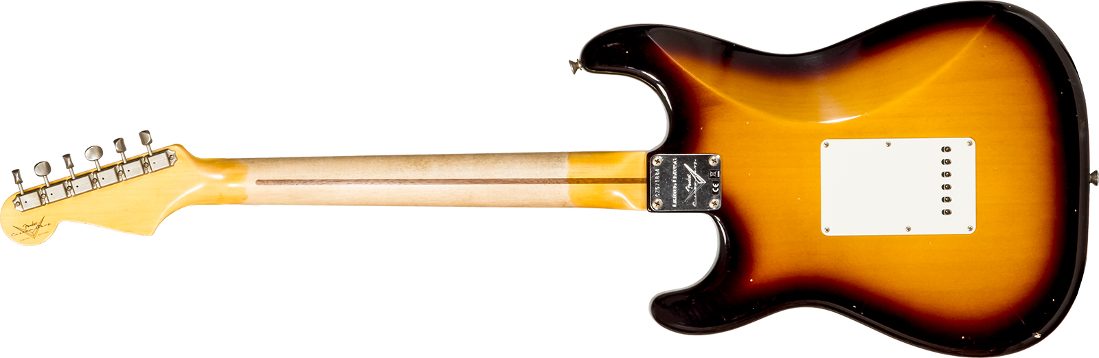 Fender Custom Shop Strat 1956 3s Trem Mn #cz571884 - Journeyman Relic Aged 2-color Sunburst - Guitare Électrique Forme Str - Variation 1