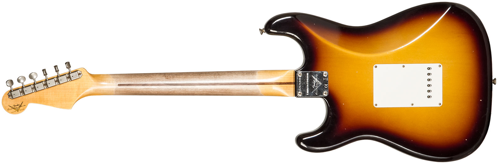 Fender Custom Shop Strat 1956 3s Trem Mn #cz575333 - Journeyman Relic 2-color Sunburst - Guitare Électrique Forme Str - Variation 1