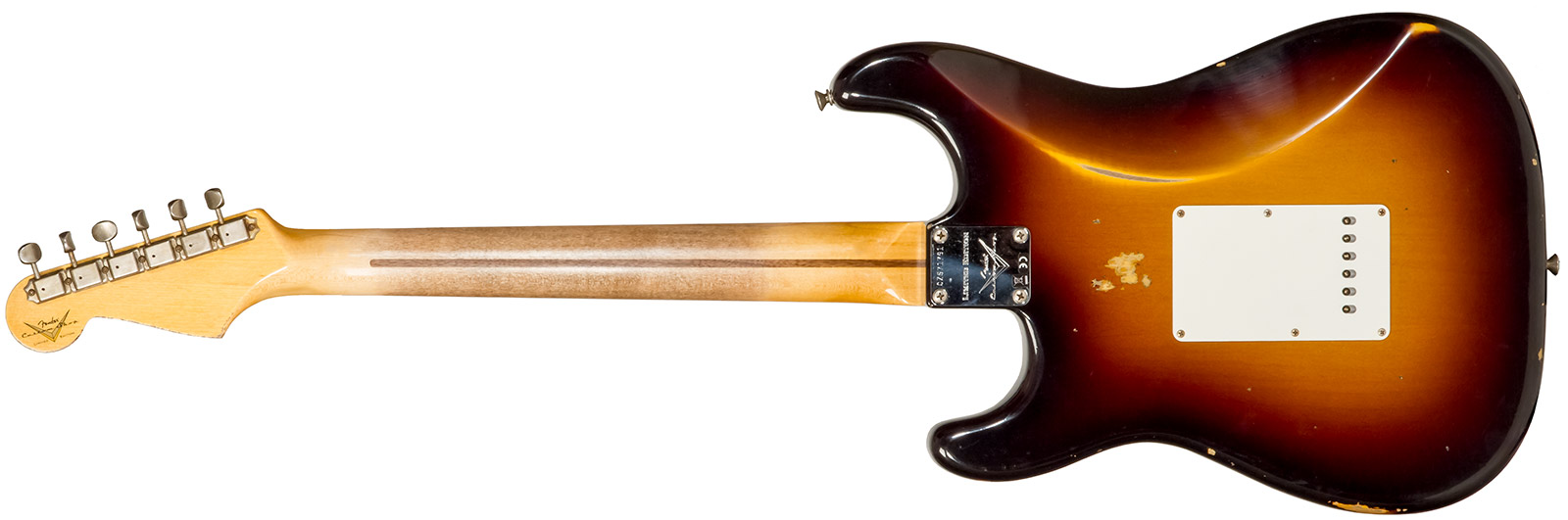 Fender Custom Shop Strat 1957 3s Trem Mn #cz571791 - Relic Wide Fade 2-color Sunburst - Guitare Électrique Forme Str - Variation 1