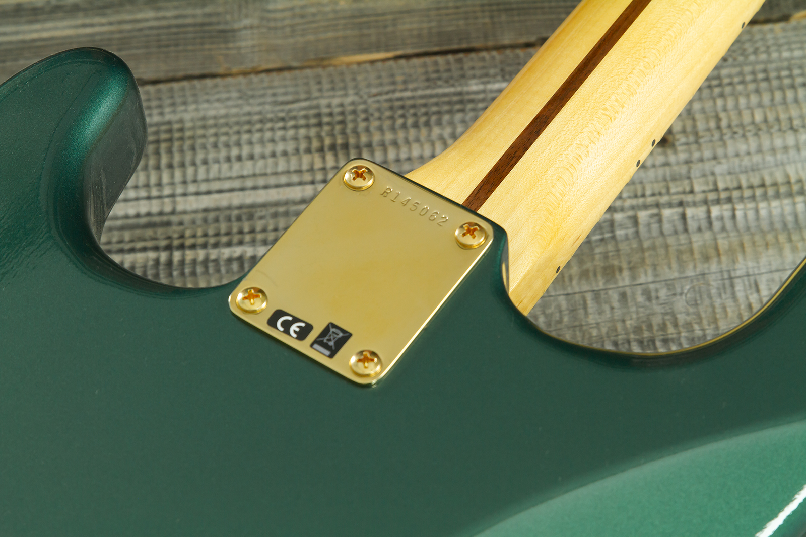 Fender Custom Shop Strat 1957 Vintage Custom 3s Trem Mn #r145062 - Time Capsule Sherwood Green Metallic - Guitare Électrique Forme Str - Variation 10