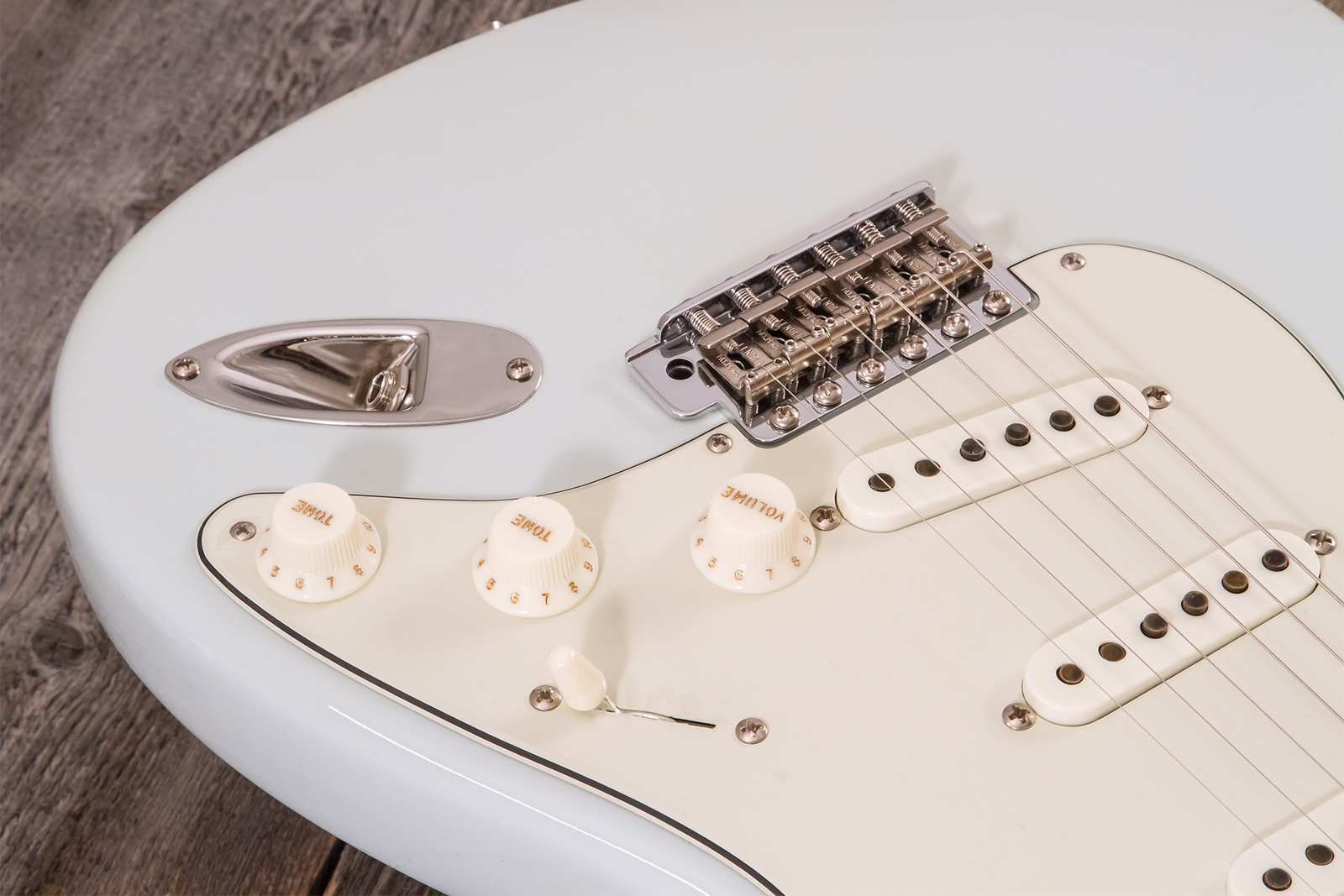 Fender Custom Shop Strat 1959 3s Trem Rw #r143419 - Time Capsule Sonic Blue - Guitare Électrique Forme Str - Variation 3