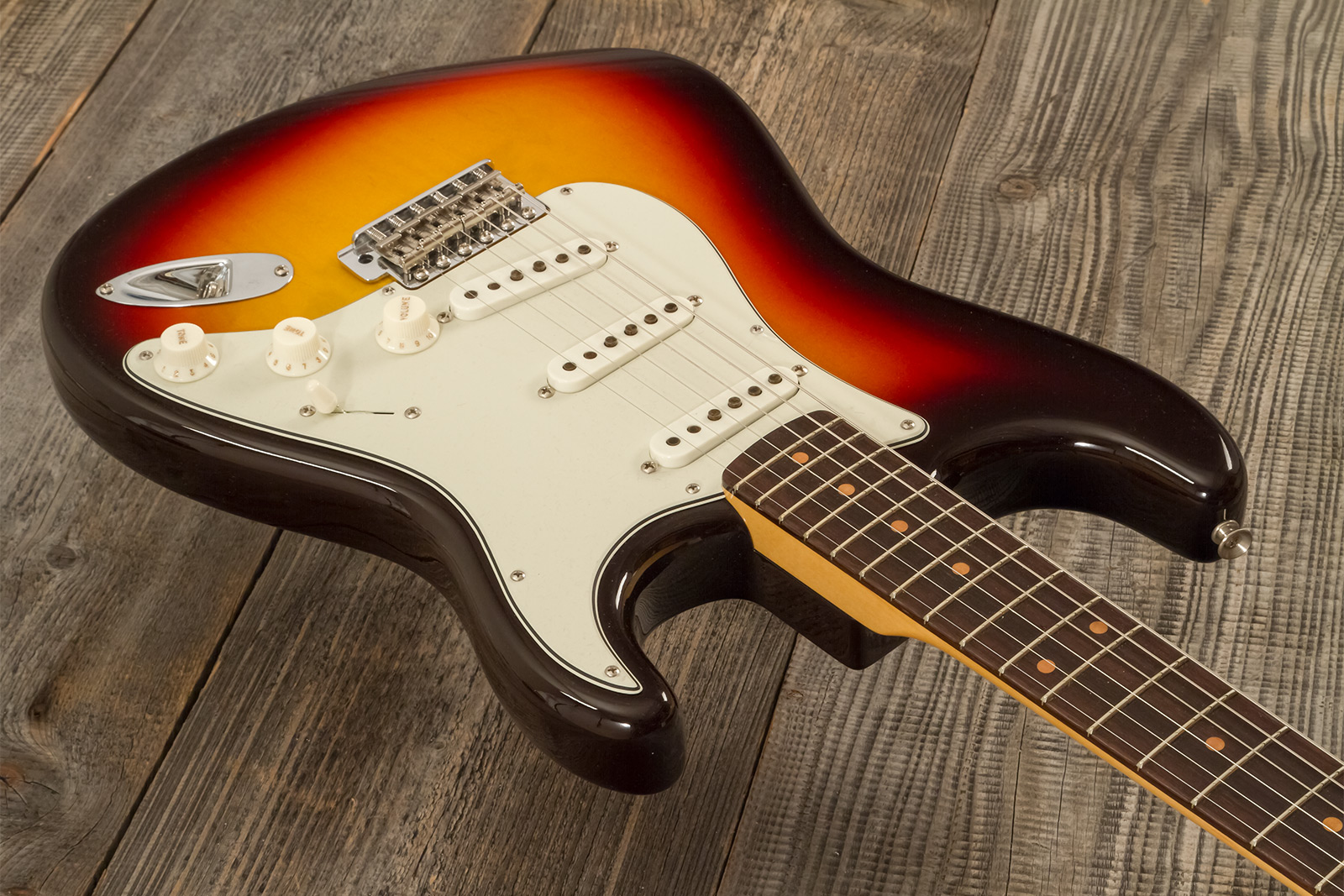 Fender Custom Shop Strat 1959 3s Trem Rw #r146037 - Time Capsule 3-color Sunburst - Guitare Électrique Forme Str - Variation 2