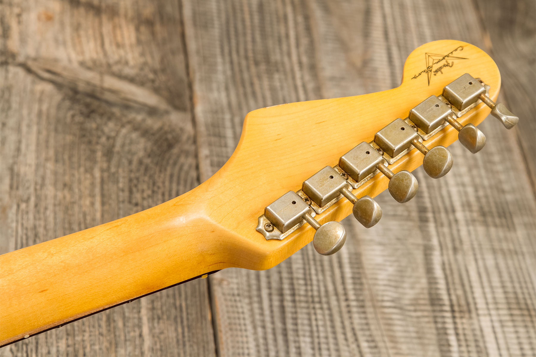 Fender Custom Shop Strat 1959 Trem Rw #r133789 - Relic Tahitian Coral - Guitare Électrique Forme Str - Variation 9
