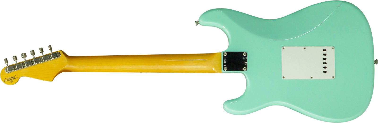 Fender Custom Shop Strat 1959 Vintage Custom 3s Trem Rw #r146975 - Time Capsule Faded Surf Green - Guitare Électrique Forme Str - Variation 1