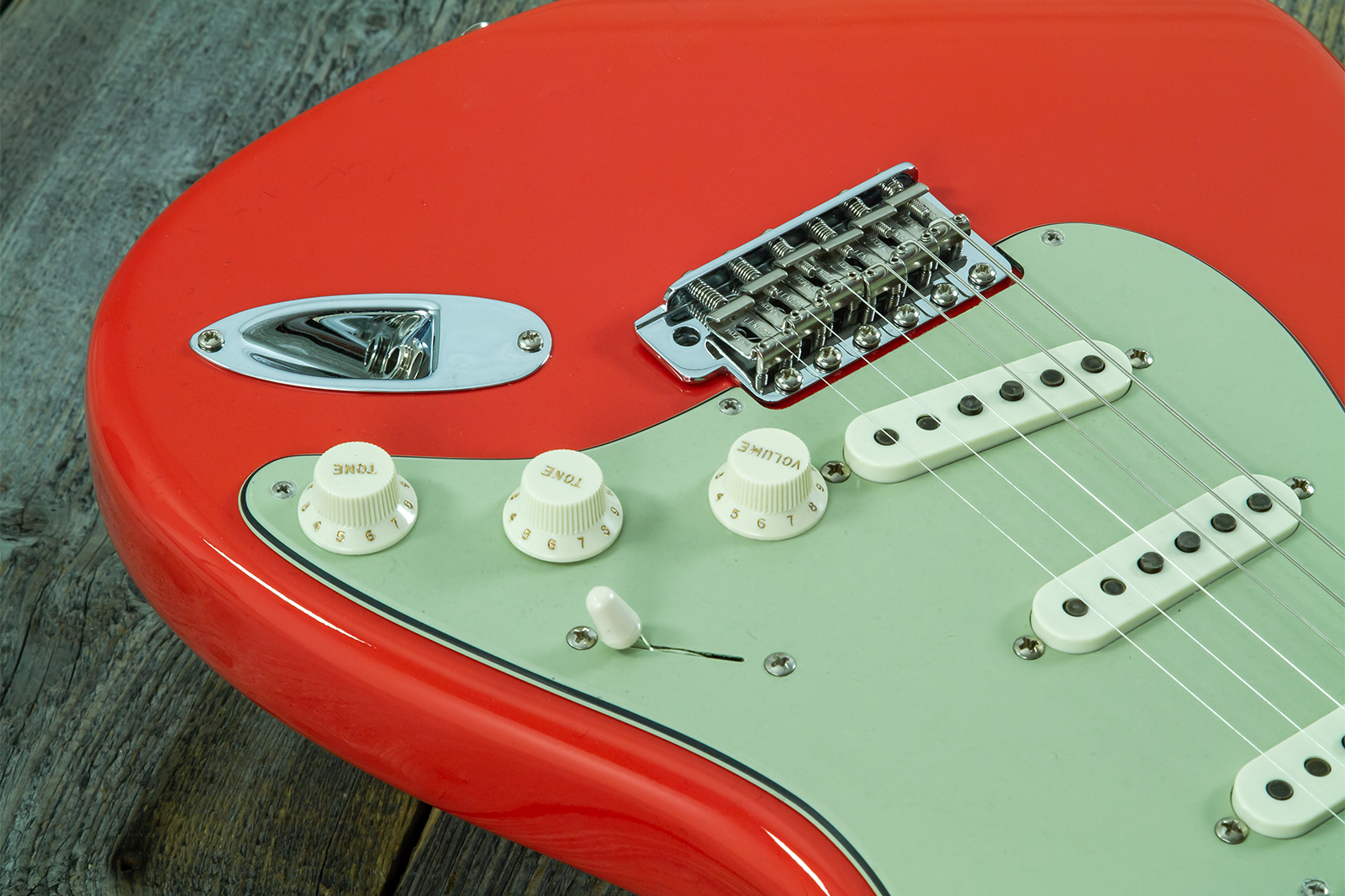 Fender Custom Shop Strat 1959 Vintage Custom 3s Trem Rw #r147785 - Time Capsule Fiesta Red - Guitare Électrique Forme Str - Variation 13