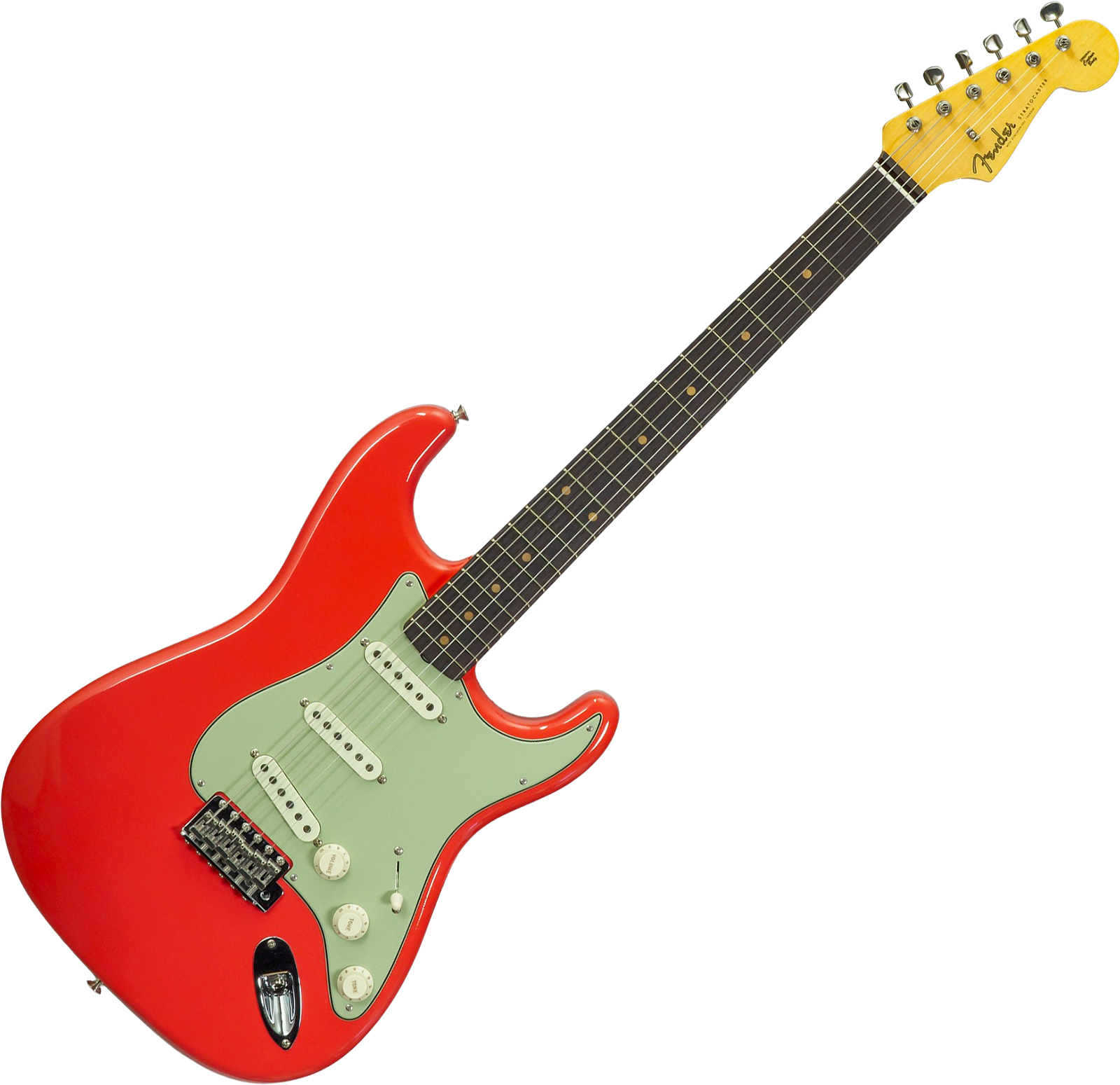 Fender Custom Shop Strat 1959 Vintage Custom 3s Trem Rw #r147785 - Time Capsule Fiesta Red - Guitare Électrique Forme Str - Variation 1