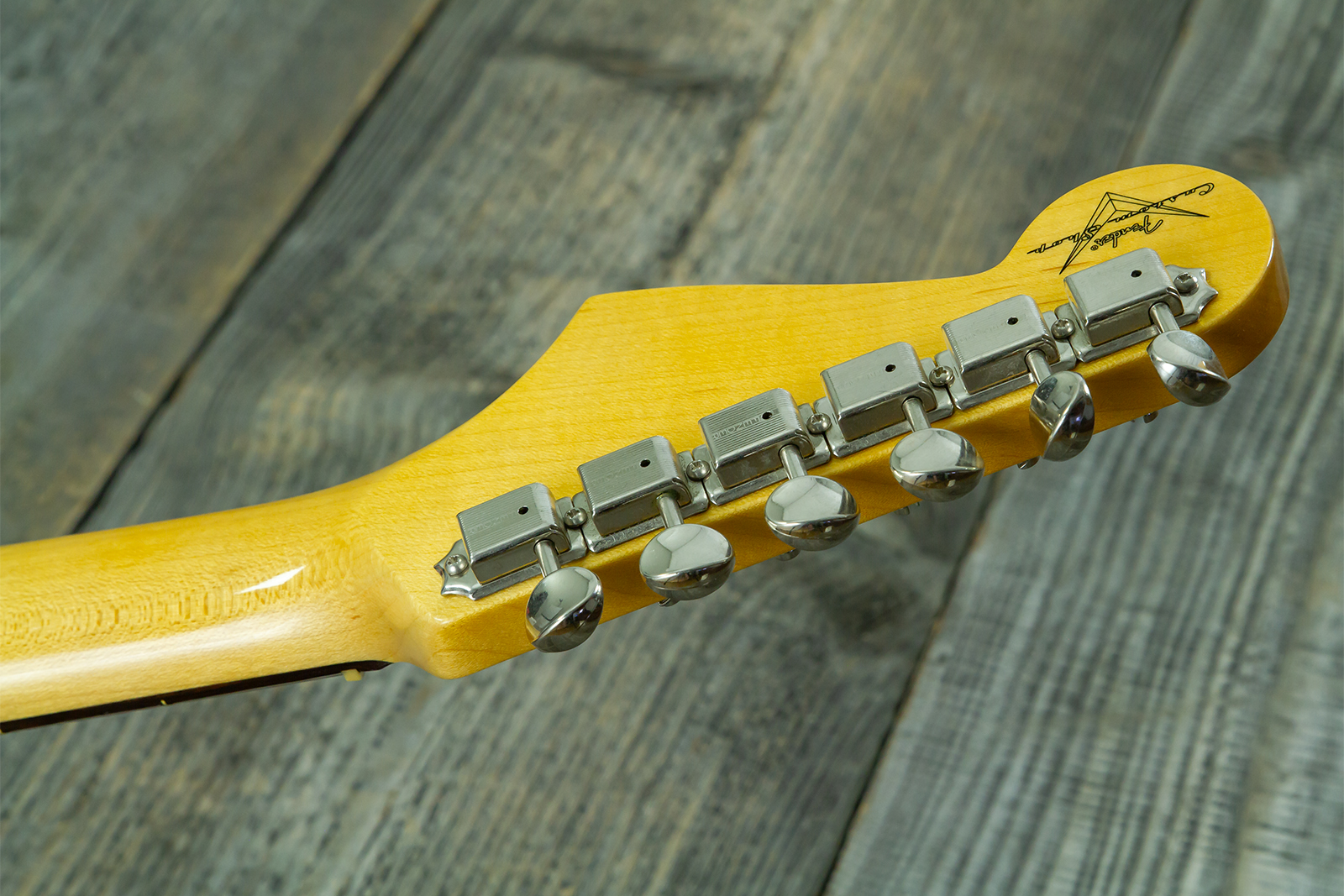Fender Custom Shop Strat 1959 Vintage Custom 3s Trem Rw #r148219 - Time Capsule Fiesta Red - Guitare Électrique Forme Str - Variation 15