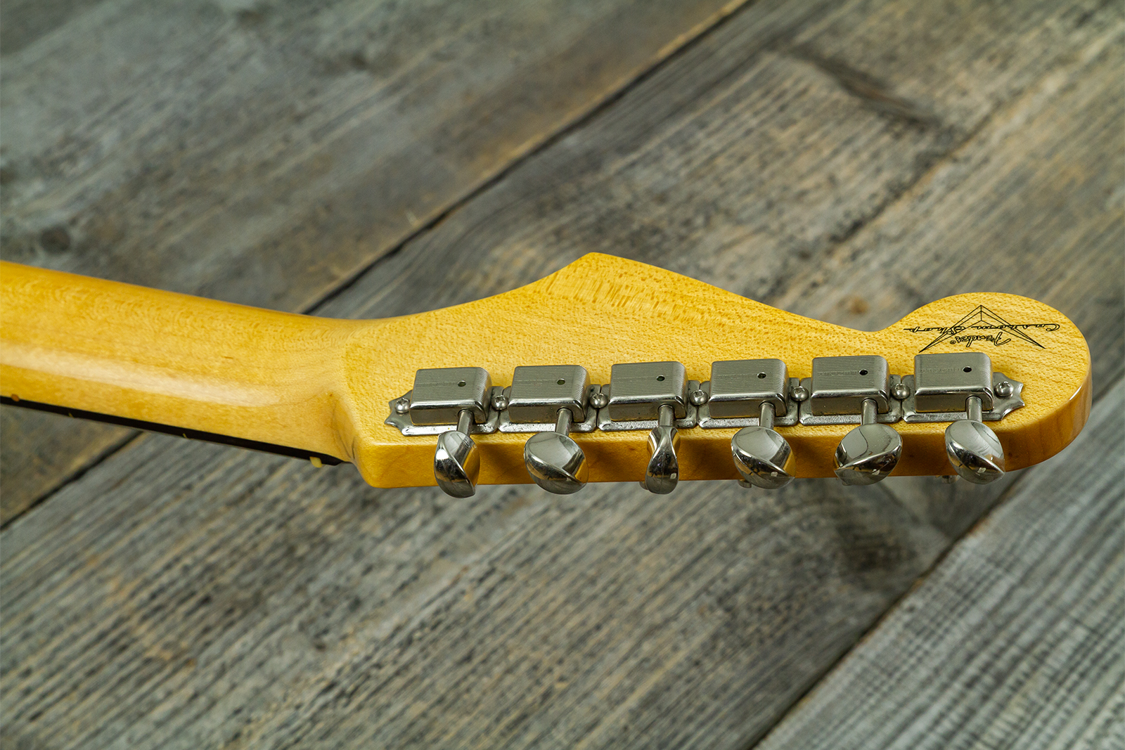 Fender Custom Shop Strat 1959 Vintage Custom 3s Trem Rw #r148541 - Time Capsule Sherwood Green Metallic - Guitare Électrique Forme Str - Variation 11