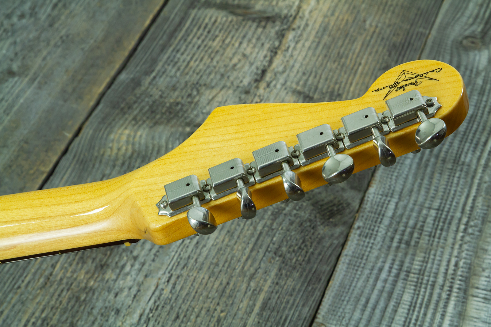 Fender Custom Shop Strat 1959 Vintage Custom 3s Trem Rw #r150835 - Time Capsule Daphne Blue - Guitare Électrique Forme Str - Variation 15