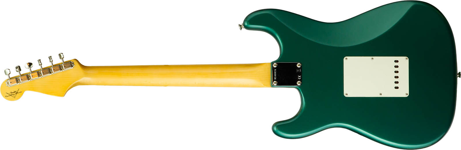 Fender Custom Shop Strat 1962 Vintage Custom 3s Trem Mn - Time Capsule Sherwood Green Metallic - Guitare Électrique Forme Str - Variation 12