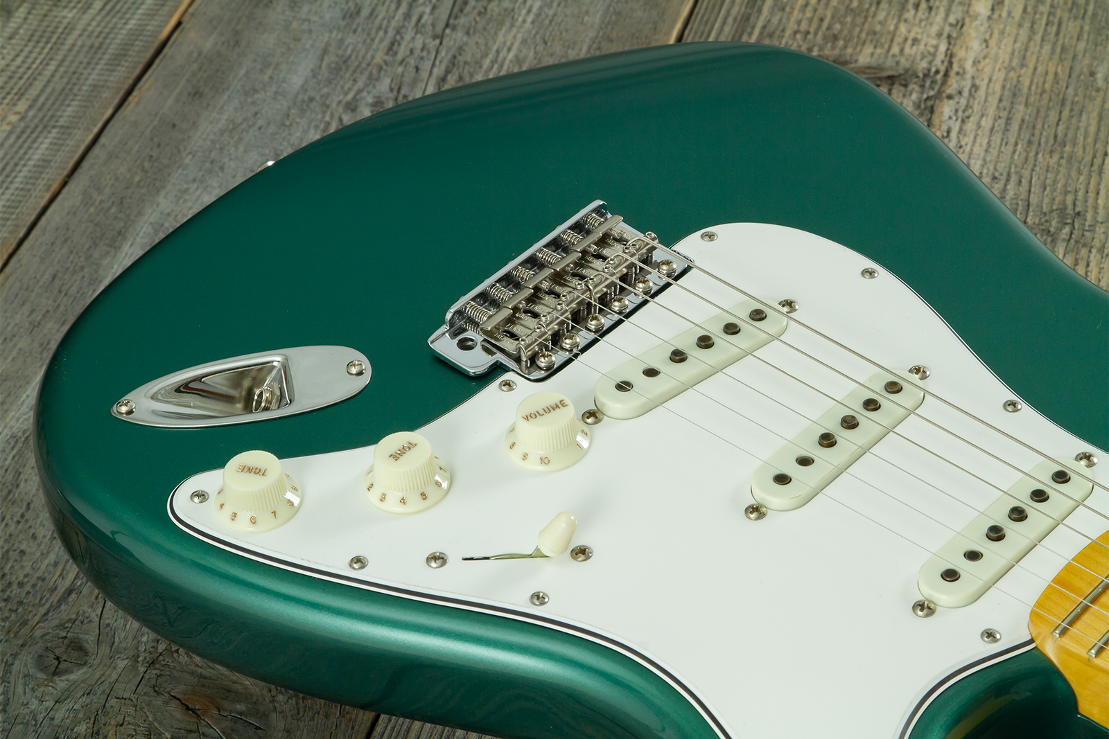 Fender Custom Shop Strat 1962 Vintage Custom 3s Trem Mn - Time Capsule Sherwood Green Metallic - Guitare Électrique Forme Str - Variation 14