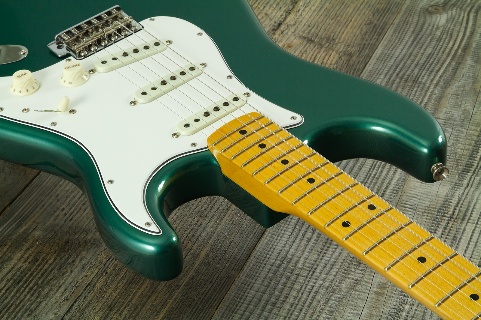 Fender Custom Shop Strat 1962 Vintage Custom 3s Trem Mn - Time Capsule Sherwood Green Metallic - Guitare Électrique Forme Str - Variation 15