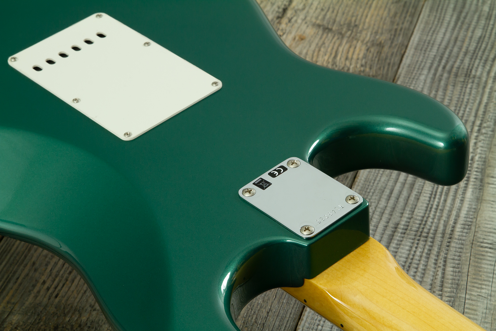 Fender Custom Shop Strat 1962 Vintage Custom 3s Trem Mn - Time Capsule Sherwood Green Metallic - Guitare Électrique Forme Str - Variation 19