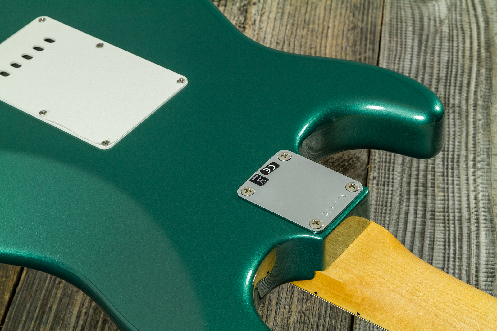 Fender Custom Shop Strat 1962 Vintage Custom 3s Trem Mn - Time Capsule Sherwood Green Metallic - Guitare Électrique Forme Str - Variation 8