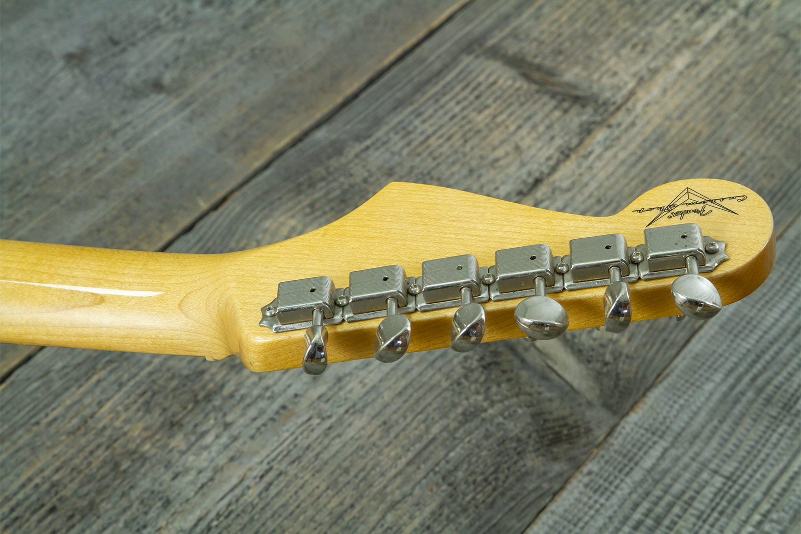 Fender Custom Shop Strat 1962 Vintage Custom 3s Trem Mn #r146869 - Time Capsule Sherwood Green Metallic - Guitare Électrique Forme Str - Variation 10