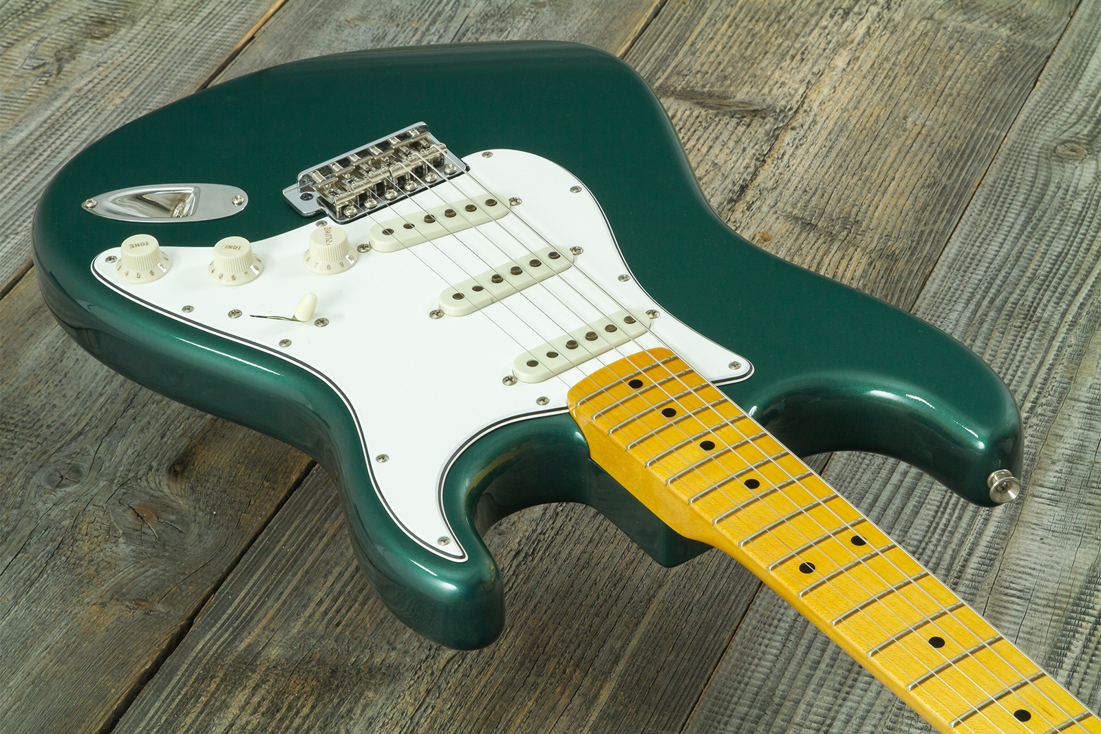 Fender Custom Shop Strat 1962 Vintage Custom 3s Trem Mn #r146869 - Time Capsule Sherwood Green Metallic - Guitare Électrique Forme Str - Variation 2