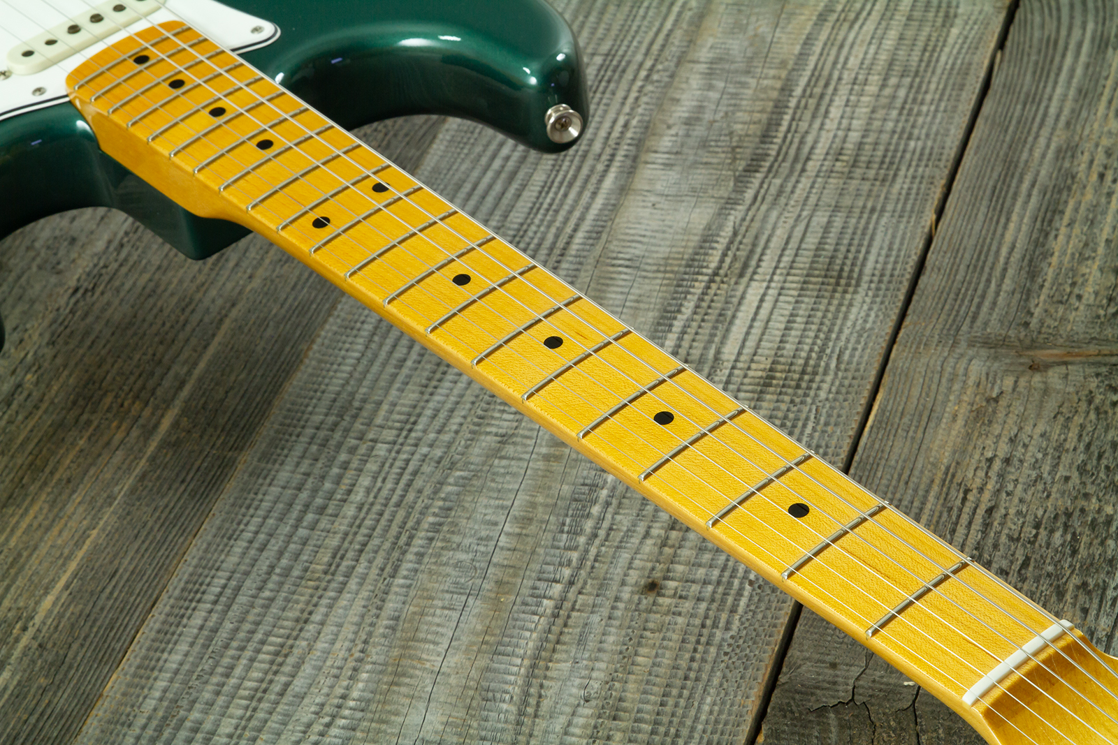 Fender Custom Shop Strat 1962 Vintage Custom 3s Trem Mn #r146869 - Time Capsule Sherwood Green Metallic - Guitare Électrique Forme Str - Variation 5